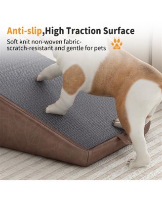 Foldable 2-in-1 Dog Stairs & Ramp, Wooden Pet Steps for Couch and Bed