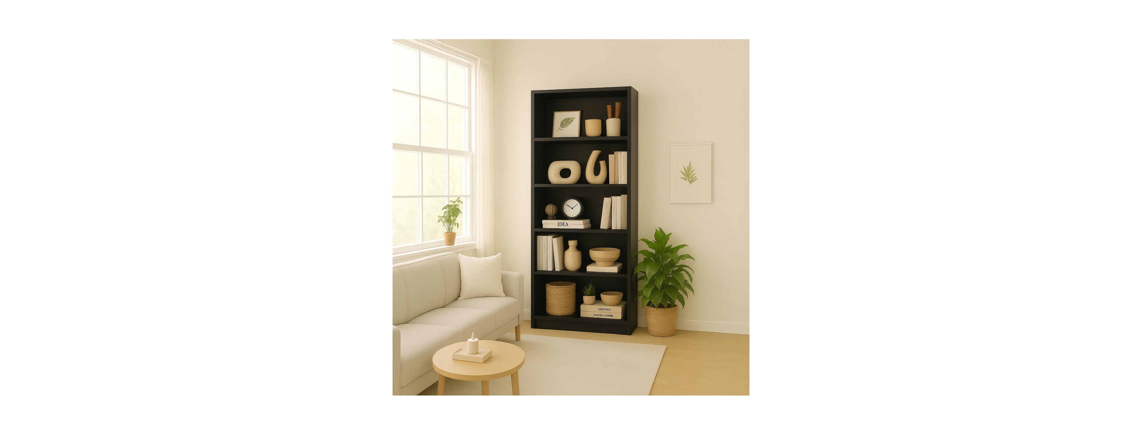 Streamdale Furniture 5-Tier Bookshelves Storage Cabinet