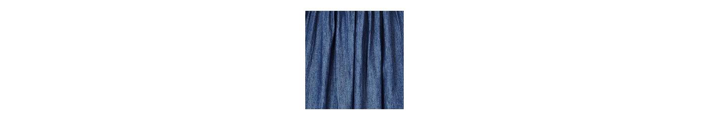 Женская юбка Yumi Denim Chambray Gathered Midi, цвет: Синий — фото 2