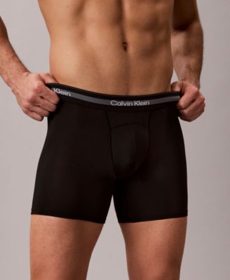 Men's Stitch-Free Waistband Long Boxer Briefs, 3-Pack