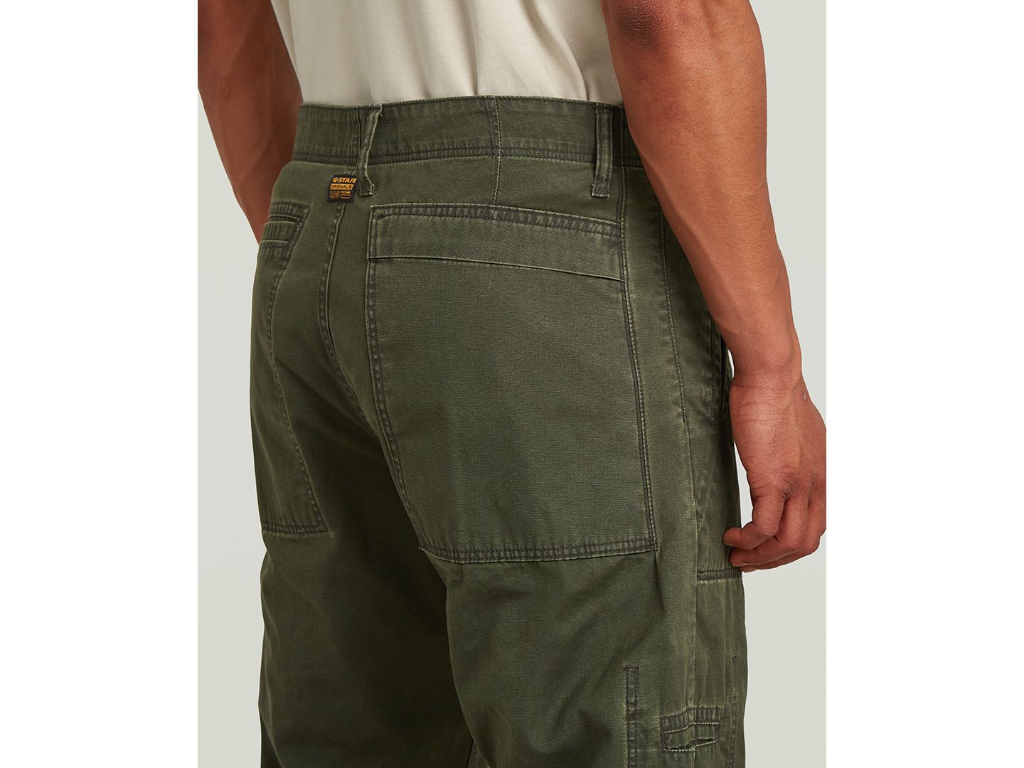Мужские брюки G-Star Raw Reversible Relaxed Straight Chino, цвет: Оливковый — фото 4