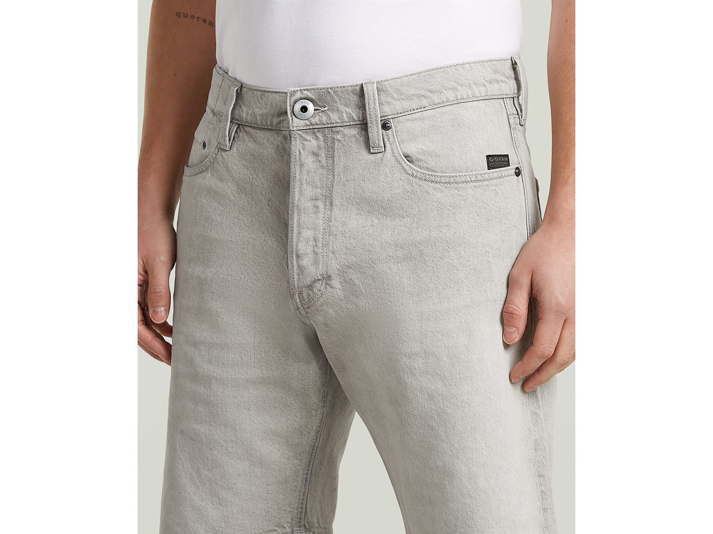 Мужские шорты G-Star Raw Dakota Clean Edge Denim Shorts, цвет: Выцветший серый — фото 4
