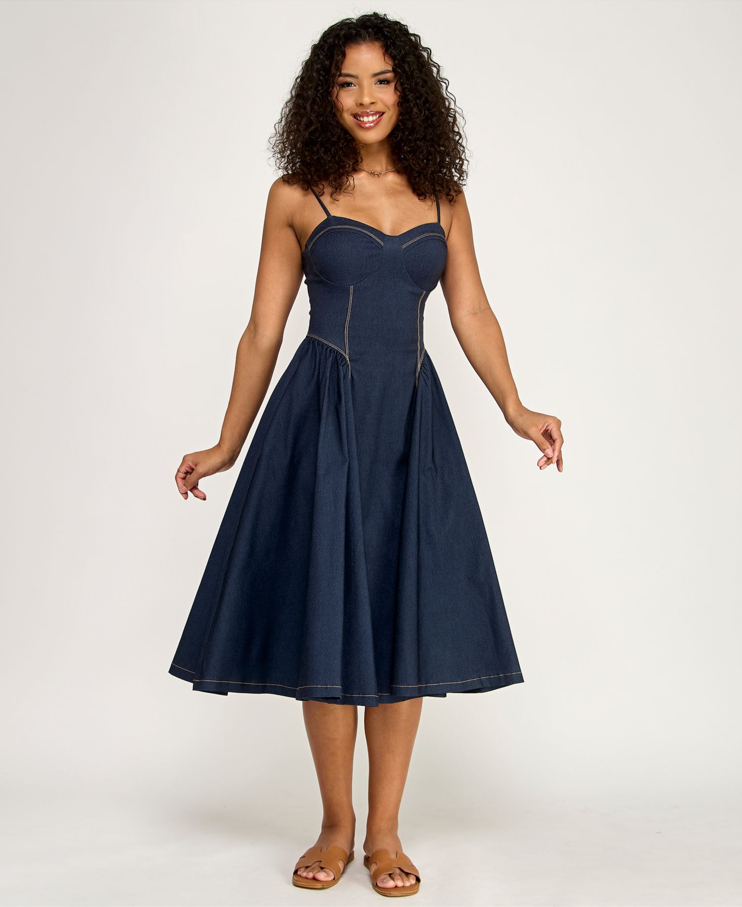 Juniors' Sweetheart Midi Dress