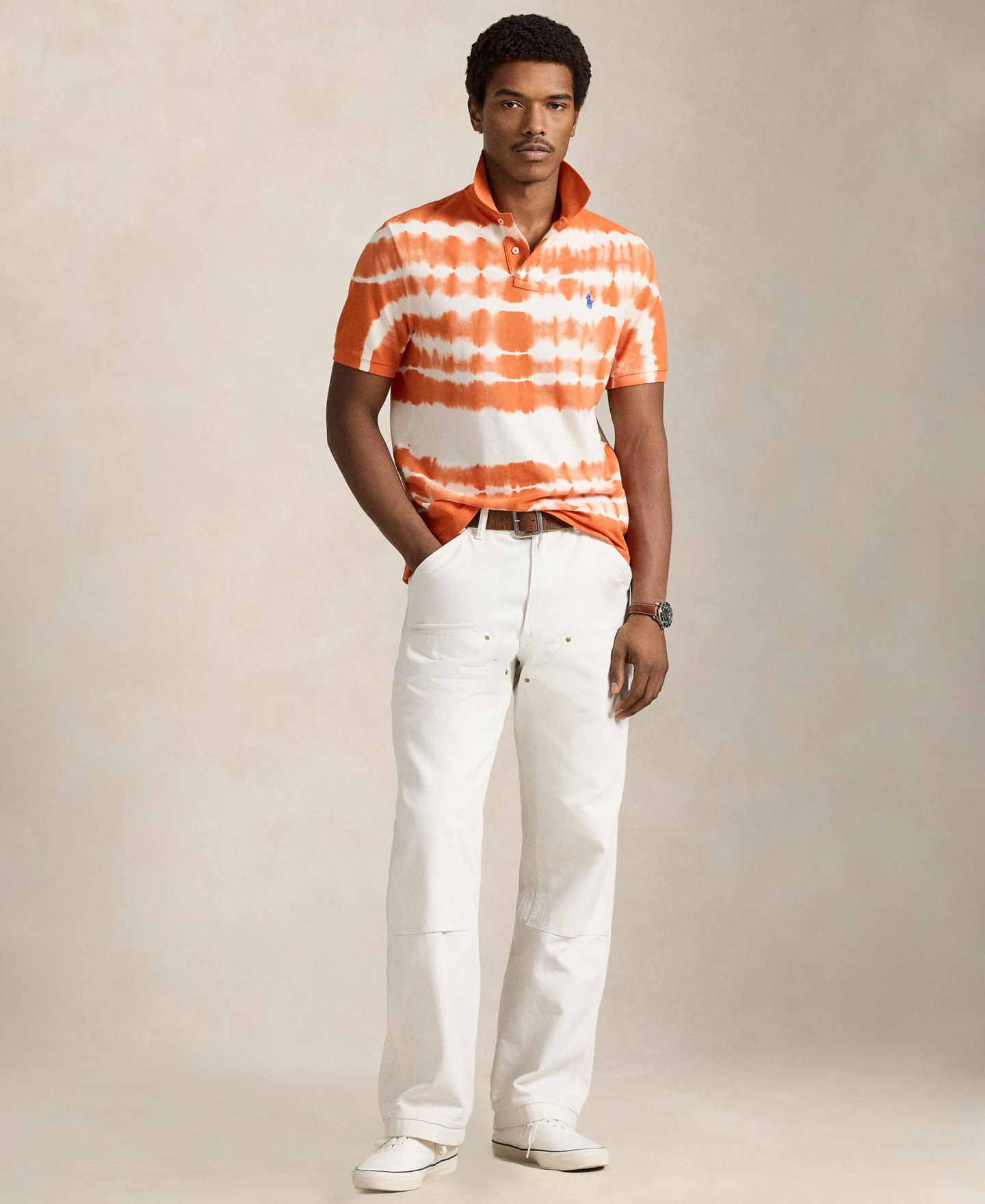 Мужское поло Polo Ralph Lauren Short-Sleeve Polo Shirt, цвет: Небесно-голубой разноцветный — фото 2