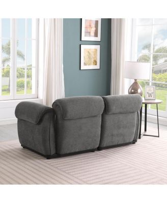 Chenille Modular Sofa with Iron Frame (68.5" L)