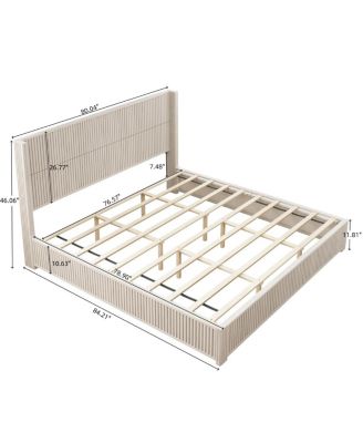 Solid Wood Platform Bed Frame w/ Headboard