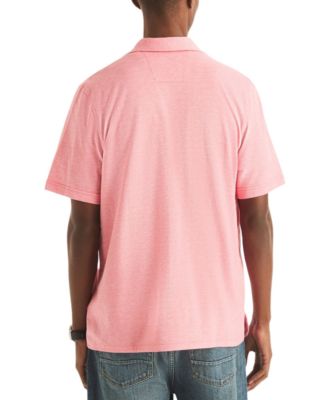 Men's Short-Sleeve Pique Button-Front Shirt