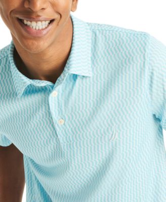 Men's Short-Sleeve Geo Print Golf Polo Shirt