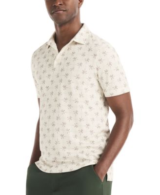 Men's Palm Tree Print Golf Short-Sleeve Polo Shirt