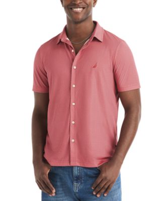 Men's Short-Sleeve Diamond Geo Camp-Collar Shirt