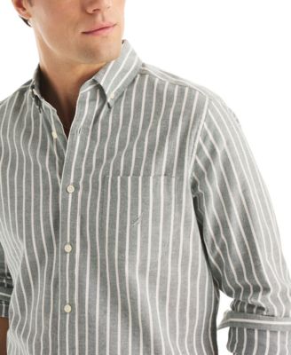 Men's Long-Sleeve Stretch Oxford Strip Shirt