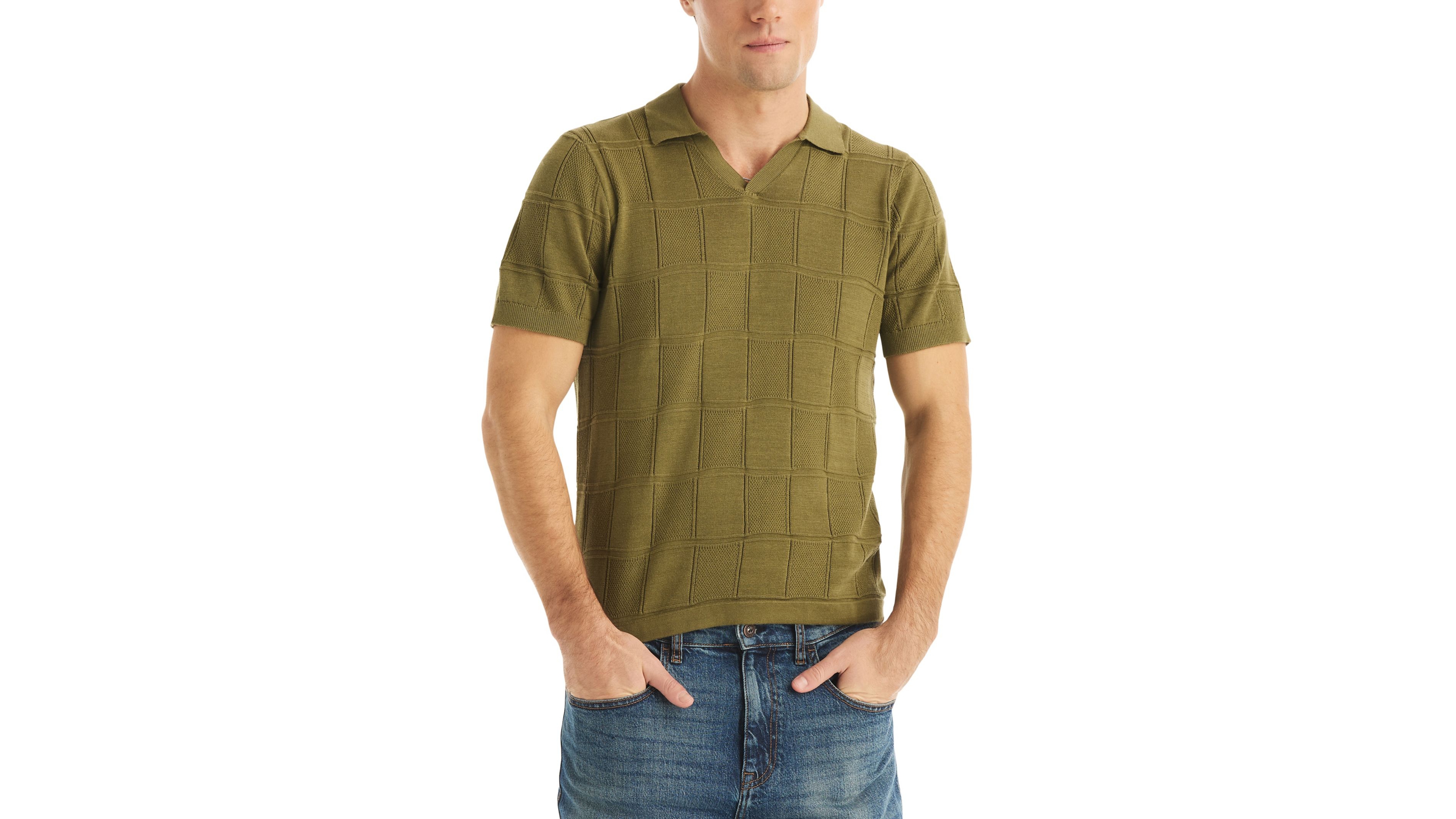 Nautica Men's Short-Sleeve Sweater Polo Shirt
