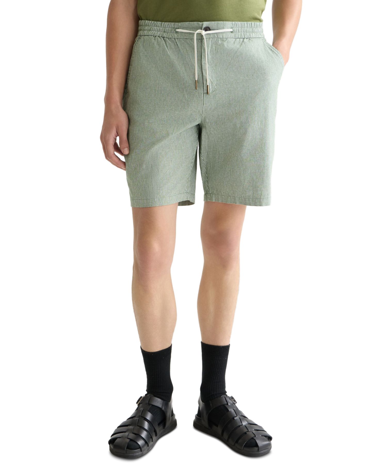 Men's Linen-Blend Bermuda Shorts