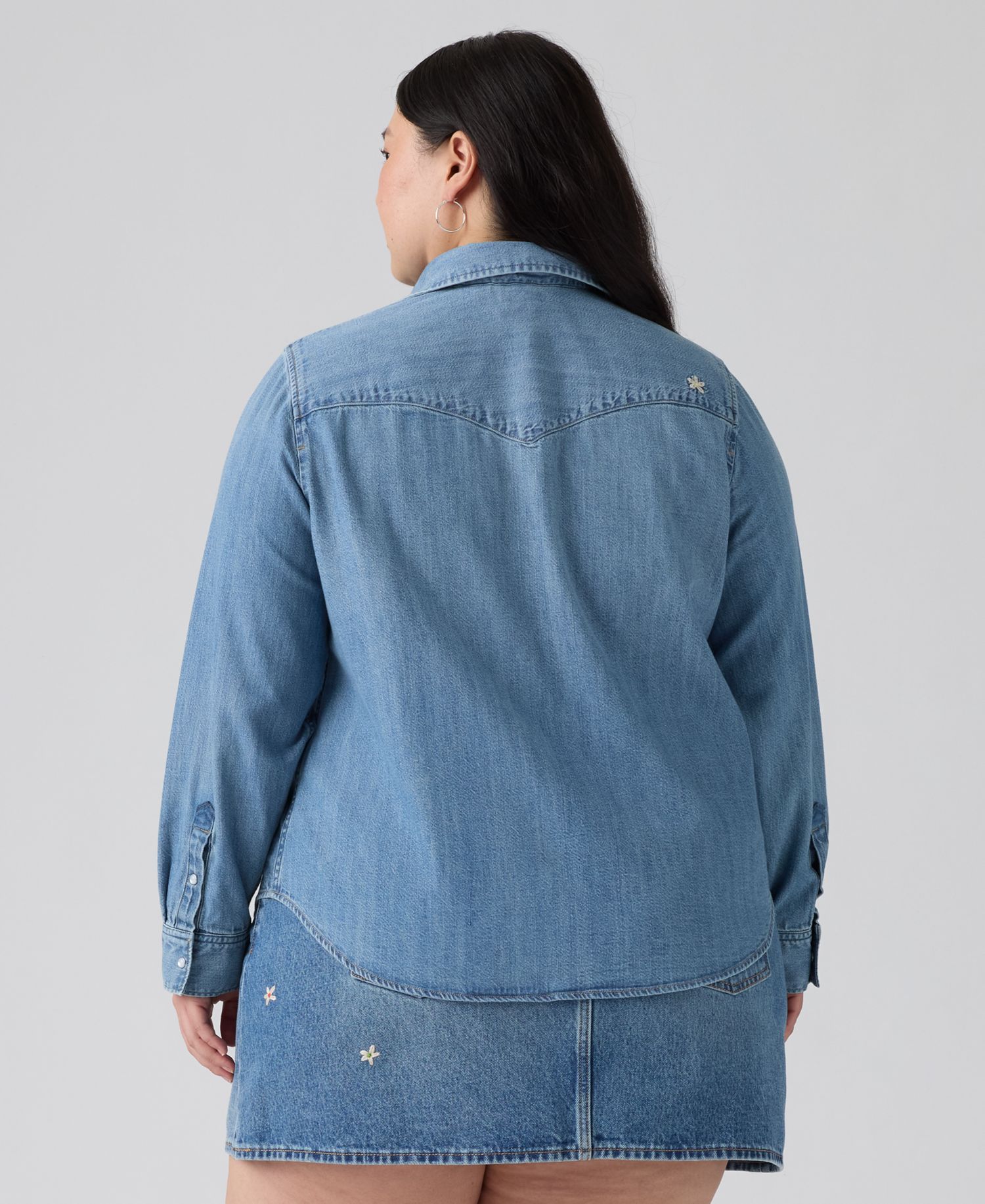 Trendy Plus Size Essential Western Cotton Shirt