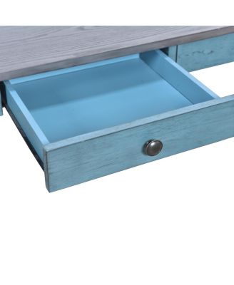  Mid-Century 6-Piece Wood Dining Set with Drawer, Chairs & Bench