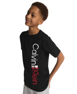 Boys' 8-20 Vertical CK Short-Sleeve Crewneck T-Shirt