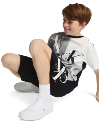 Boys' 8-20 CK Graphic Knit Pull-On Shorts