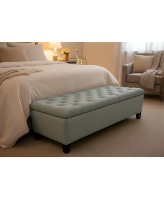 50.25" Storage Ottoman Bench with Safety Hinges