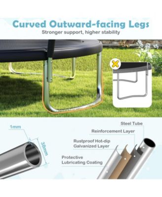 10FT Backyard Trampoline with Enclosure Net