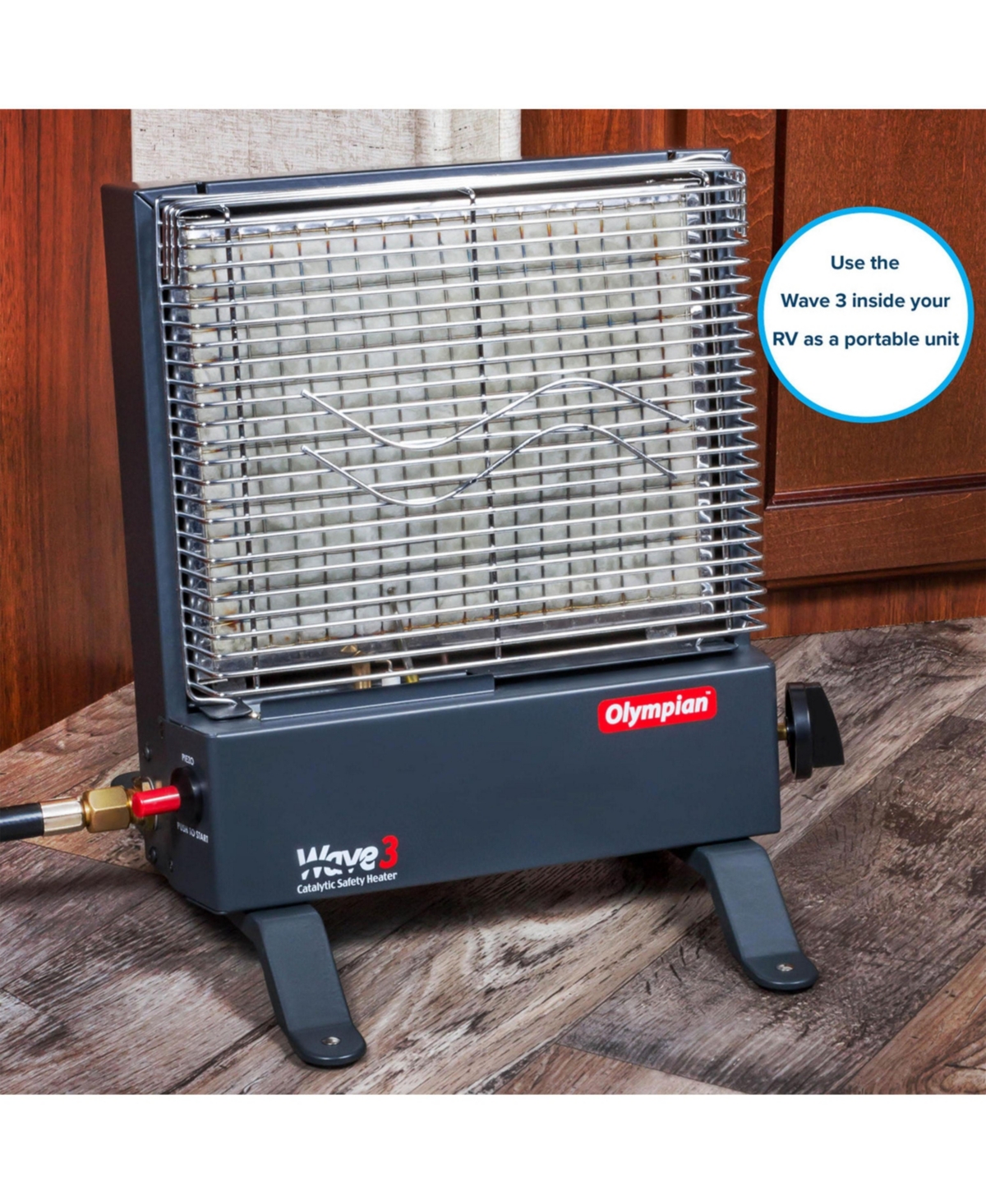 Camco Olympian Wave-3 Portable Catalytic Safety Heater for Rv Use, 3,000 Btu