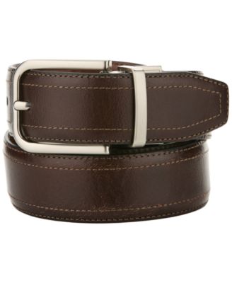 Men's Classic Stitch Leather Dress Belt
