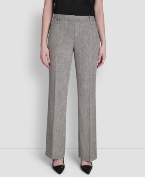 Женские DKNY Petite Crosshatch Modern Fit Pants