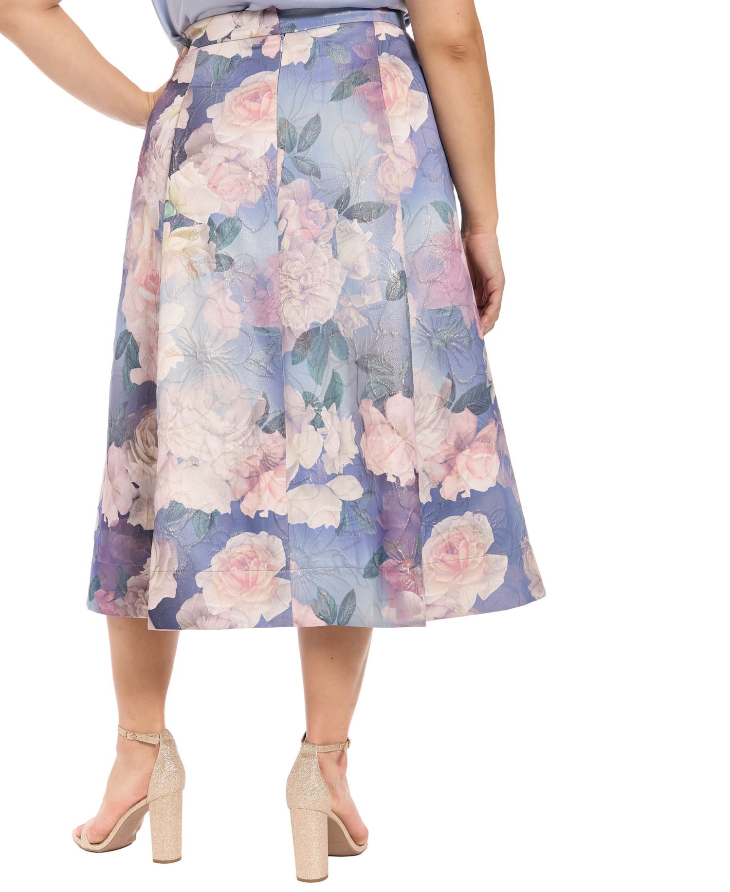 Plus Size Pleated Organza Skirt