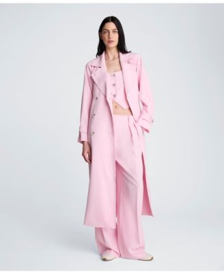 Women's Long-Sleeve Notch Collar Trench Coat