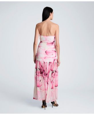 Women's Strapless Sleeveless Maxi Dress