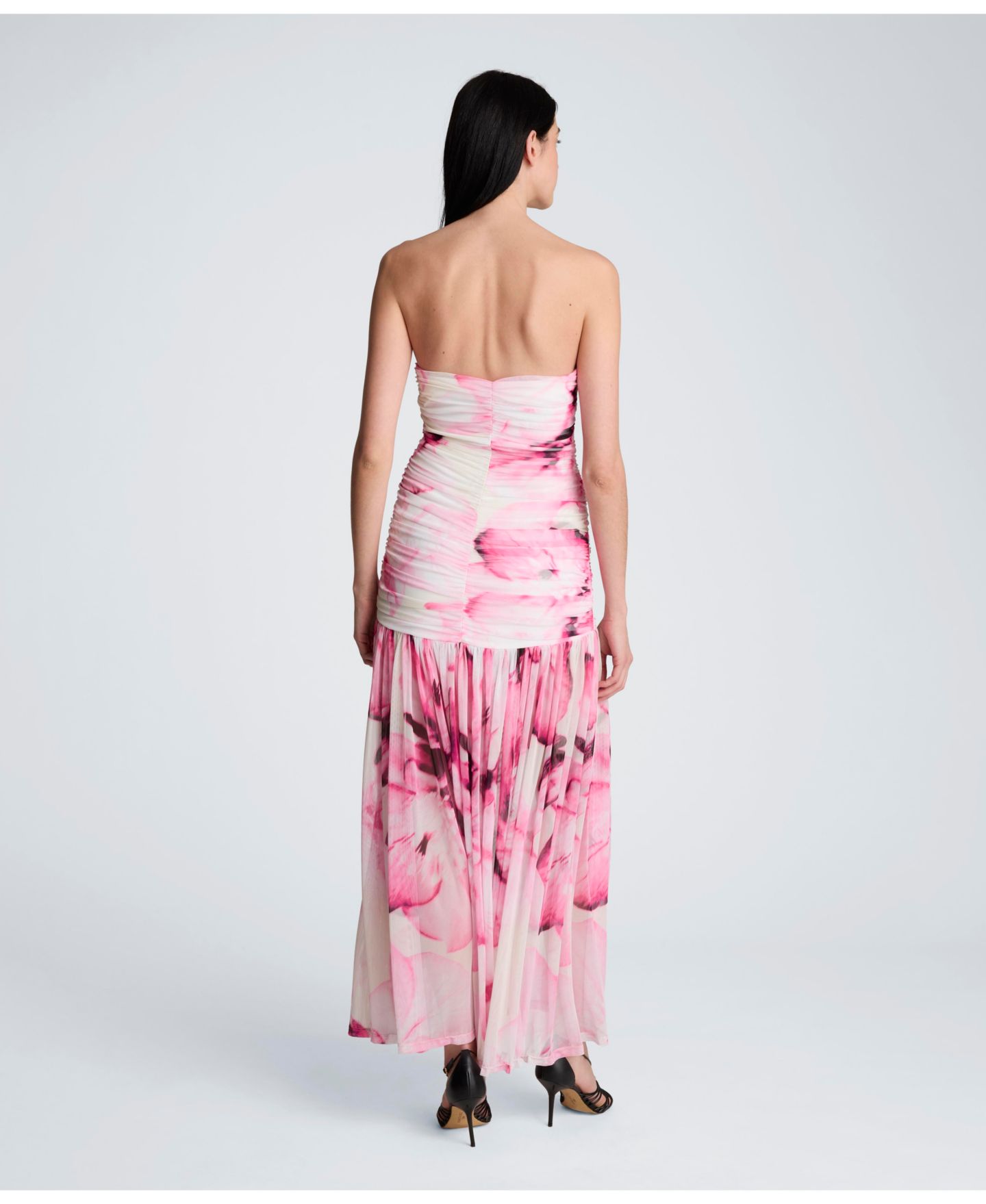 Женское платье Kenneth Cole Strapless Sleeveless Maxi, цвет: Розовый разноцветный — фото 6