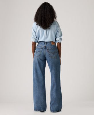 Plus Size Mid-Rise Wide-Leg Baggy Jeans