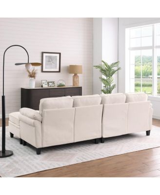 102"  Modular L-Shaped Cloud Sofa with Under-Sofa Storage