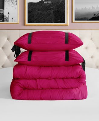 Amelie Velvet Bows Ruched 3-Pc. Comforter Set, Full/Queen