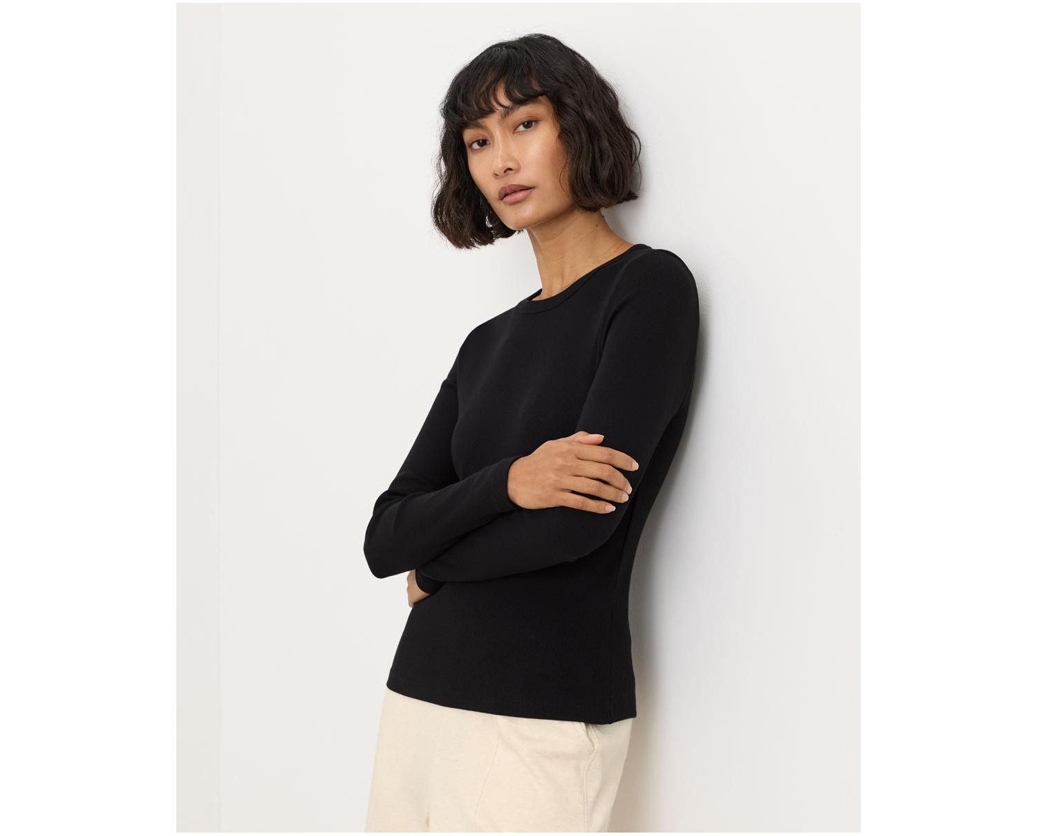 Women's Organic Cotton Perfect Rib Layering Long Sleeve