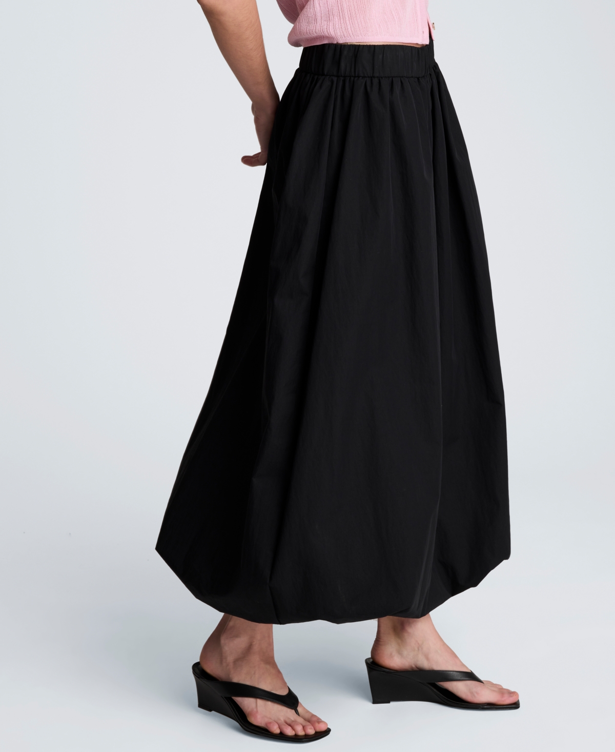 Kenneth Cole Women's Bubble Pull-On Midi Skirt