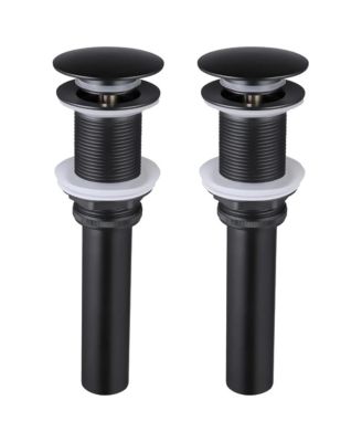 2 Pcs Bathroom Sink Drain without Overflow, 304 Stainless Steel Vessel Sink Pop-Up Drain Stopper
