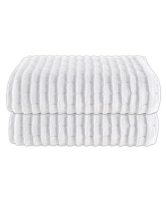 Subway Tile Textured Cotton 2-Pc. Bath Sheet Set