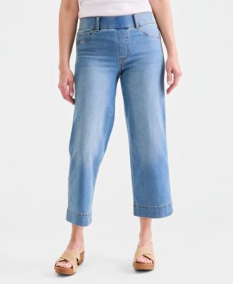Women's High Rise Pull-On Cropped Jeans