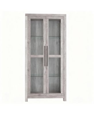 Tempered Glass Display Cabinet - Adjustable Shelves for Home Decor