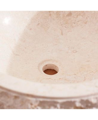 Genuine Marble Hand-carved Design Rustic and Smooth Washbasin