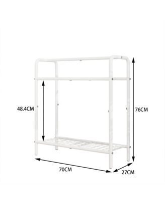3 Tier Metal Towel Rack, Freestanding Towel Holder with Mesh Shelf, Display Rack for Bedroom, Bathroom
