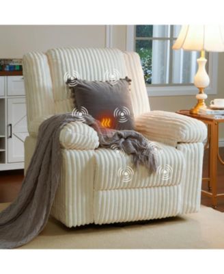 Power Lift Recliner Chair - Heat and Massage, Electric Lift Plush Recliner with Soft Padded Seat, Back Support & Armrests