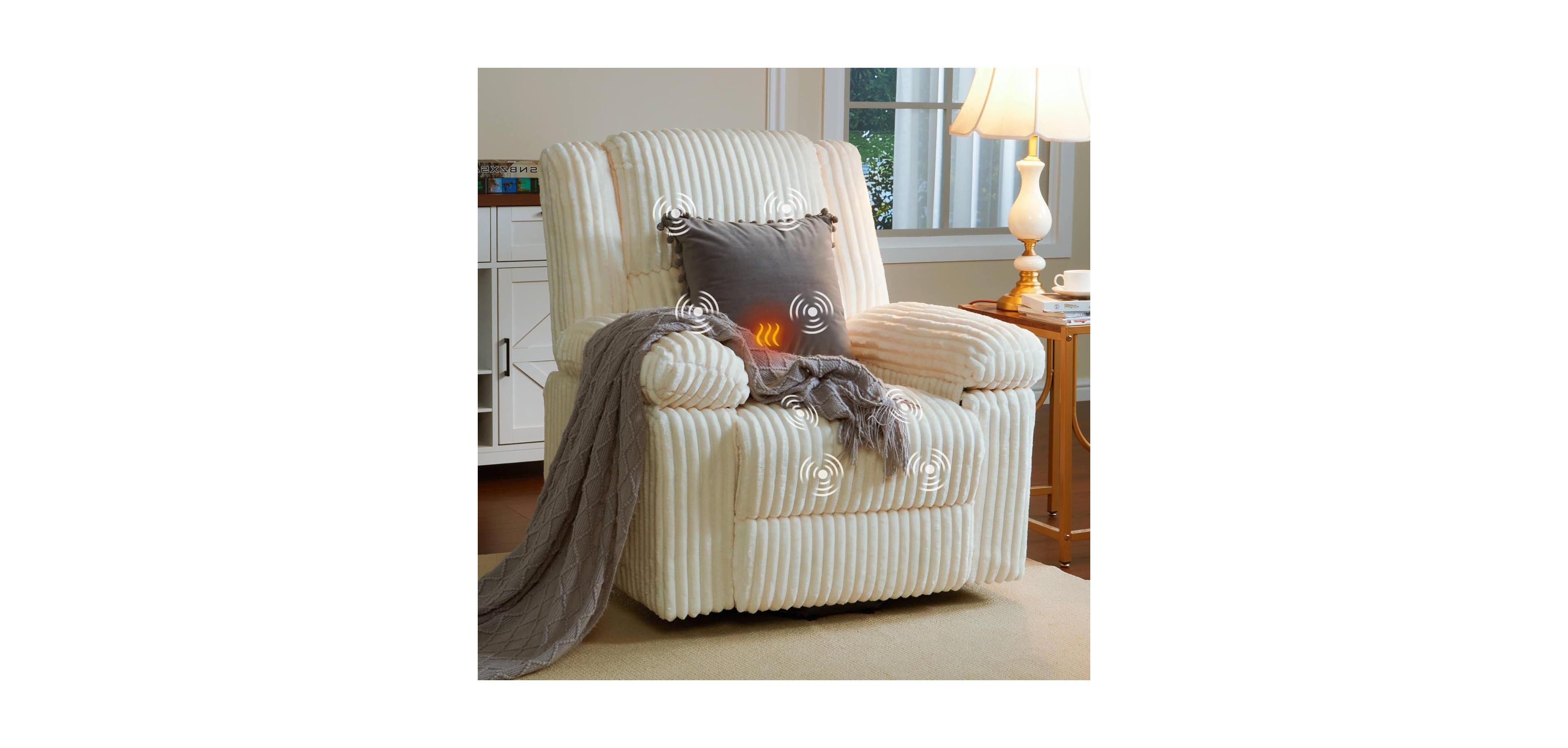 gaomon Power Lift Recliner Chair - Heat and Massage, Electric Lift Plush Recliner with Soft Padded Seat
