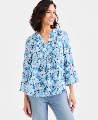 Women's Printed Ruffle Sleeve Top