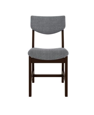 Rustic 5-Piece Dining Set - Solid Wood Table + 4 Upholstered Chairs, Espresso