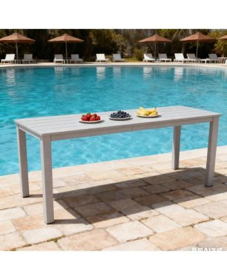 Wooden-textured dining table, high quality feel