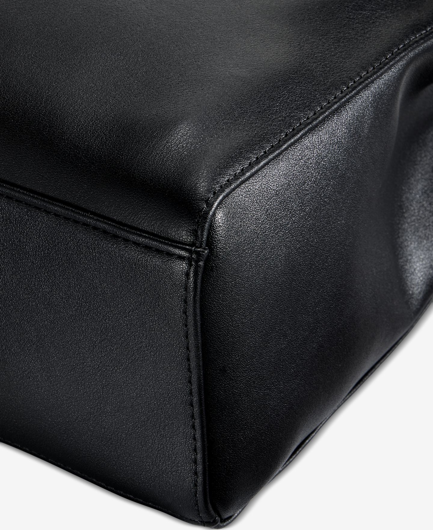 Женская сумка Giani Bernini Nappa Leather Satchel, цвет: Чёрный — фото 7