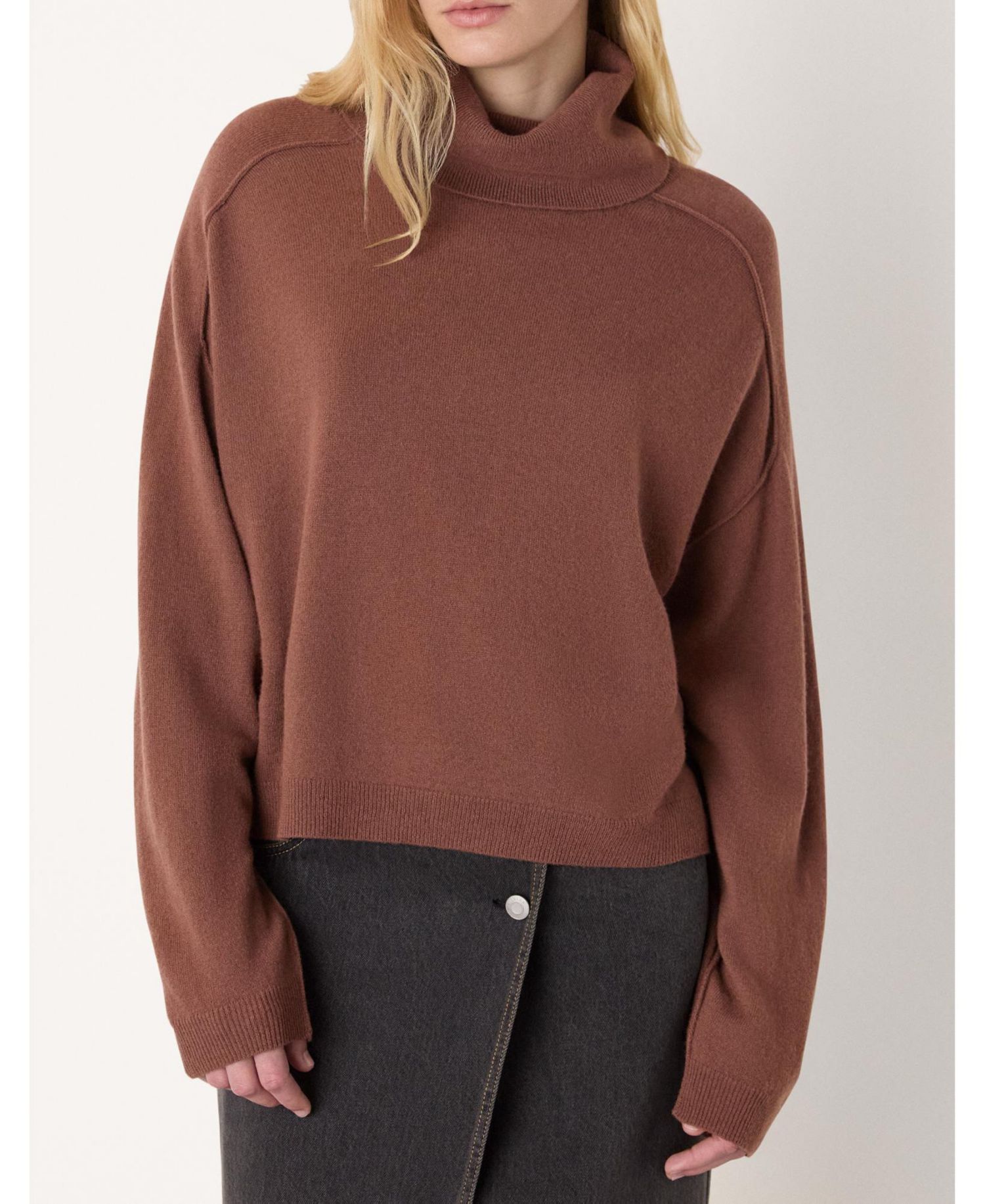 Women's Wool Cowl Neck Knit Sweater