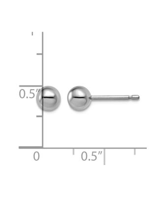 Solid 950 Platinum Classic Ball Stud Earrings Wide Ball Earring