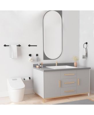 9-Piece Wall-Mounted Bathroom Hardware Accessory Set,  Stainless Steel Towel Bar, Towel Ring, Toilet Paper Holder and Robe Hook